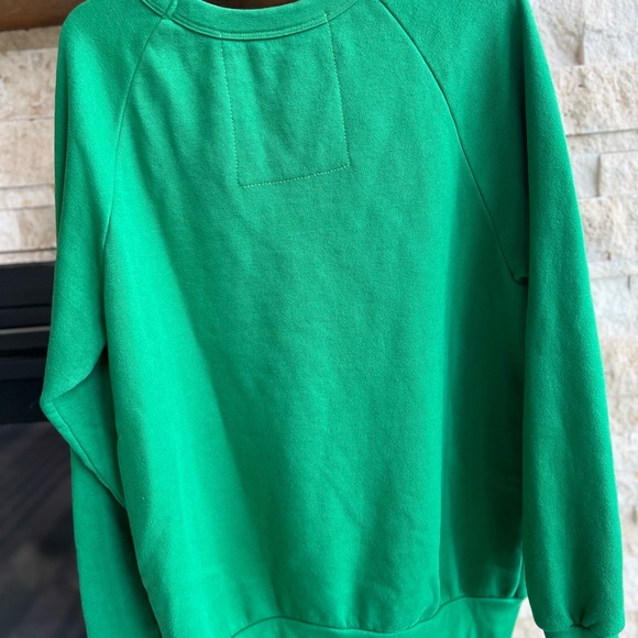 Aviator Nation Bolt Crew Sweatshirt - Kelly Green/White (Unisex S) - Picture 2 of 13